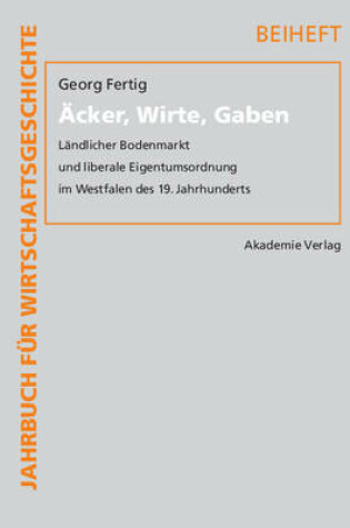 Cover of Acker, Wirte, Gaben