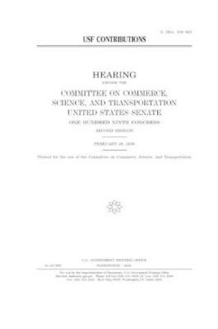 Cover of USF contributions