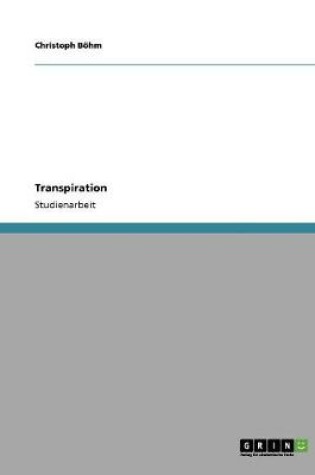 Cover of Transpiration