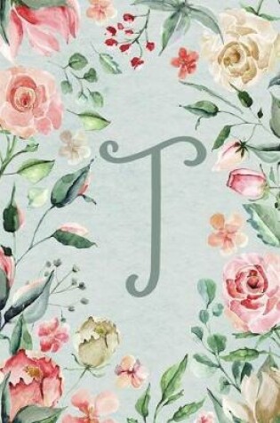 Cover of 2020 Weekly Planner, Letter/Initial T, Teal Pink Floral Design