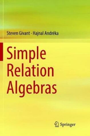 Cover of Simple Relation Algebras