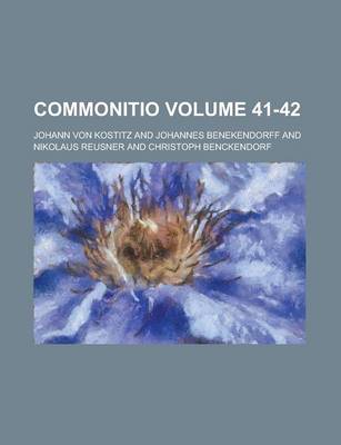 Book cover for Commonitio Volume 41-42