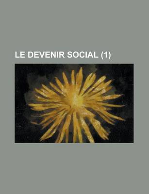 Book cover for Le Devenir Social (1)