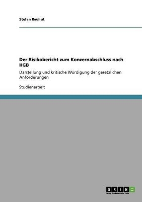 Book cover for Der Risikobericht Zum Konzernabschluss Nach Hgb