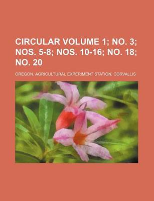 Book cover for Circular Volume 1; No. 3; Nos. 5-8; Nos. 10-16; No. 18; No. 20