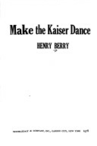Cover of Make the Kaiser Dance