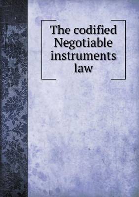 Book cover for The Codified Negotiable Instruments Law