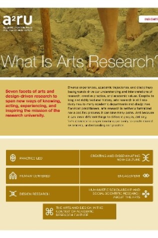 Cover of What Is Arts Research?