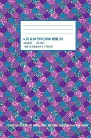 Cover of Mermaid Scale Blue Purple Lavender Composition Notebook