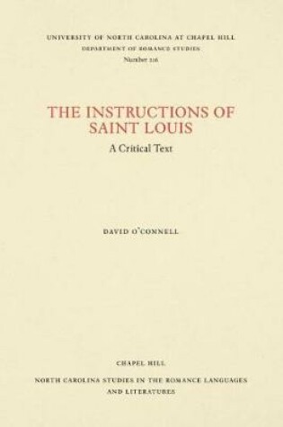 Cover of Instructions of Saint Louis