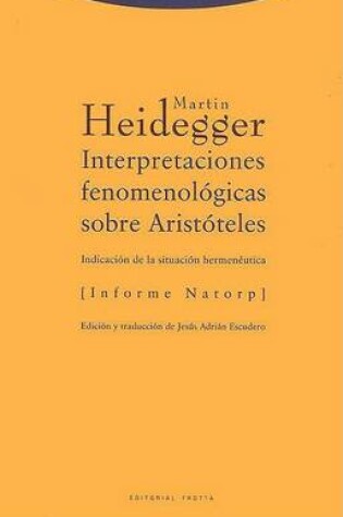 Cover of Interpretaciones Fenomenologicas Sobre Aristoteles