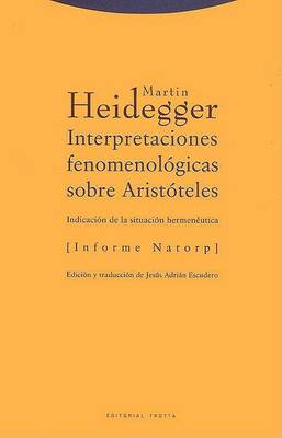 Book cover for Interpretaciones Fenomenologicas Sobre Aristoteles