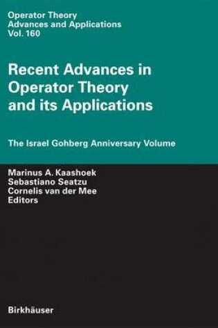 Cover of Recent Advances in Operator Theory and Its Applications