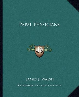 Book cover for Papal Physicians