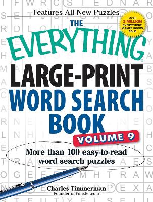 Book cover for The Everything Large-Print Word Search Book, Volume 9