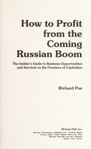 Book cover for How to Profit from the Coming Russian Boom