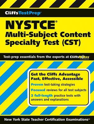 Book cover for Cliffstestprep Nystce: Multi-Subject Content Specialty Test (Cst)