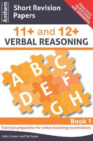 Cover of Anthem Short Revision Papers 11+ and 12+ Verbal Reasoning Book 1