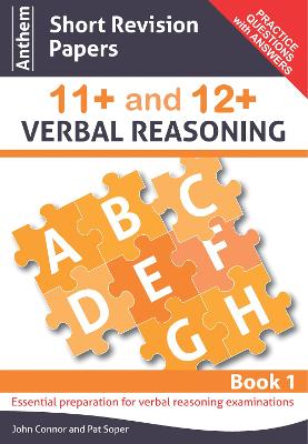 Book cover for Anthem Short Revision Papers 11+ and 12+ Verbal Reasoning Book 1
