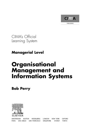 Cover of Cima Learning System 2007 Organisational Managementand Information Systems