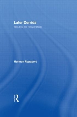 Book cover for Later Derrida