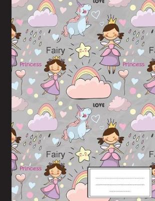 Book cover for Cute Fairy Tale Princess with Unicorn