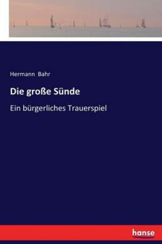 Cover of Die große Sünde