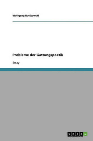 Cover of Probleme der Gattungspoetik