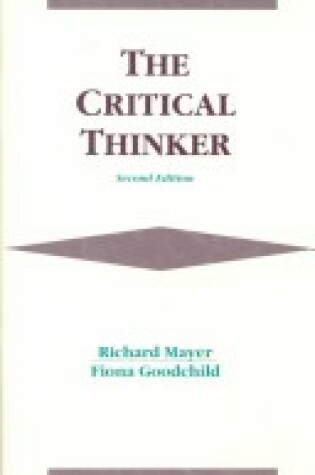 Cover of The Critical Thinker for Use with Psychology Texts