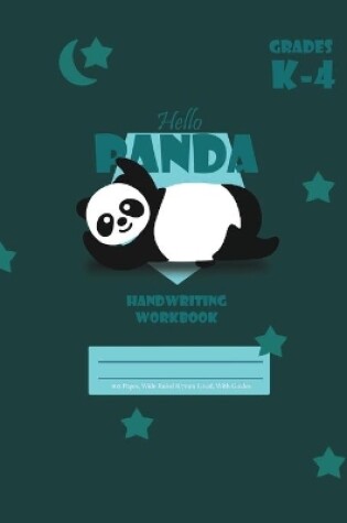 Cover of Hello Panda Primary Handwriting k-4 Workbook, 51 Sheets, 6 x 9 Inch Olive Green Cover