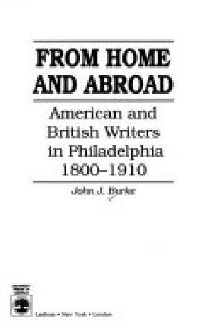 Cover of From Home and Abroad