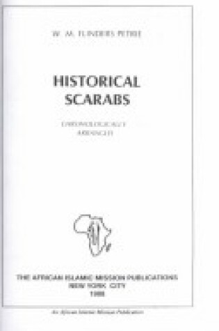 Cover of Historical Scarabs