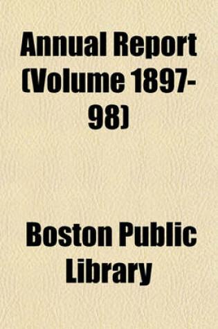 Cover of Annual Report (Volume 1897-98)