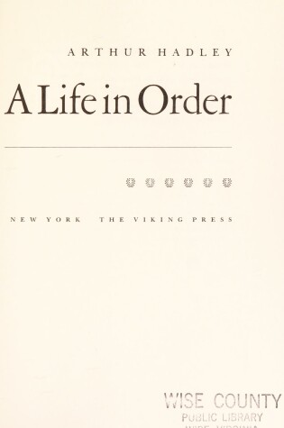 Cover of A Life in Order