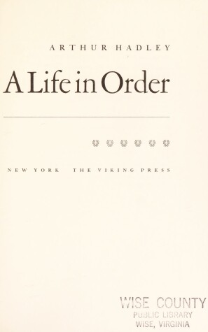 Book cover for A Life in Order