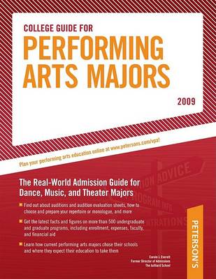 Book cover for College Guide for Performing Arts Majors - 2009