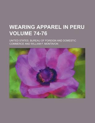 Book cover for Wearing Apparel in Peru Volume 74-76