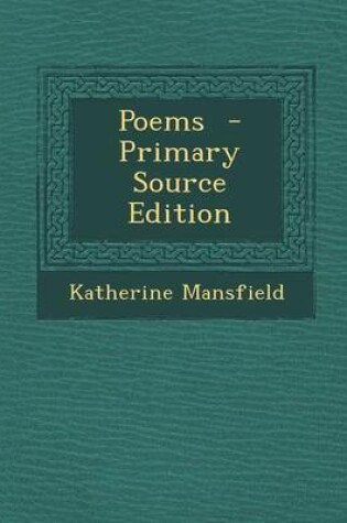 Cover of Poems - Primary Source Edition