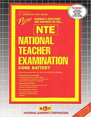 Book cover for NATIONAL TEACHER EXAMINATION (CORE BATTERY) (NTE)