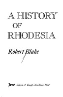 Book cover for A History of Rhodesia