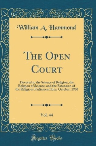 Cover of The Open Court, Vol. 44