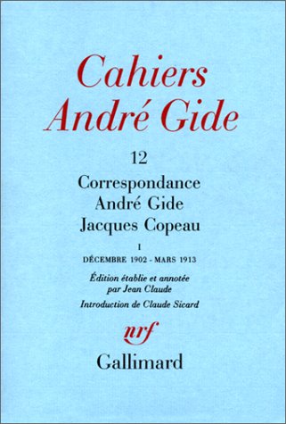 Book cover for Correspondance Andrae Gide Jacques Copeau