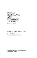 Book cover for Social Insurance and Economic Security