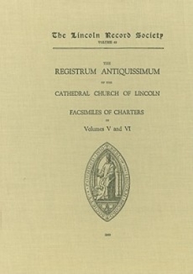 Book cover for Registrum Antiquissimum of the Cathedral Church of Lincoln [facs 5-6]