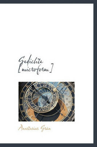 Cover of Gedichte [Microform]