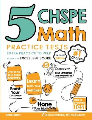 Book cover for 5 CHSPE Math Practice Tests