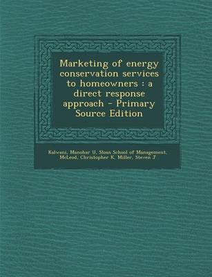 Book cover for Marketing of Energy Conservation Services to Homeowners