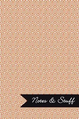 Book cover for Notes & Stuff - Lined Notebook with Orange Key Maze Pattern Cover