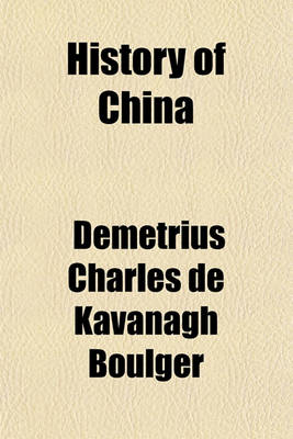 Book cover for History of China (Volume 3)