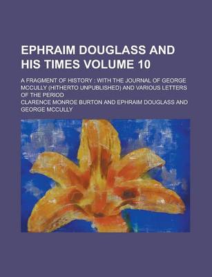 Book cover for Ephraim Douglass and His Times; A Fragment of History